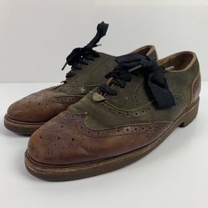 Saddles and Bugs Wingtip Shoes Mens 8M Bass Brown Lace Up Casual